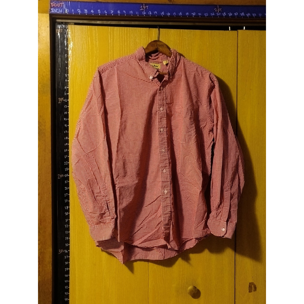 Vintage LL Bean Flannel Shirt Mens XLT Tall Red Plaid Western Rodeo Fall